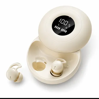 Produktbild von Schlafkopfhörer Bluetooth 5.0, Mini TWS In Ear Kopfhörer, kabellose Ohrhörer für Seitenschläfer, ENC Mikrofon, Touch Bedienung