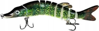 Imagen del producto de Cebo Wobbler para pesca. Adecuado para: lucio, lucio de río, bagre. Segmentado, 8 segmentos, 9 cm, 7 gramos