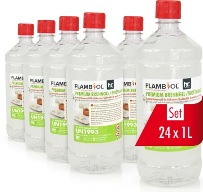 Produktbild von 24x 1 L FLAMBIOL® Premium Brenngel