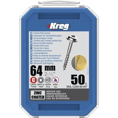 Produktbild von KREG Zinkschraube 64 mm mit Grobgewinde - Packung mit 50 Schrauben - SML-C250-50-INT