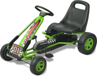 Image de Kart à pédale avec siège ajustable Vert