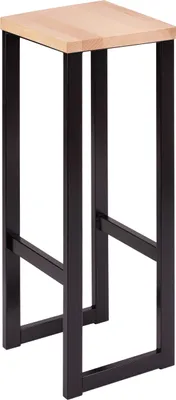 Produktbild von Spec-Wood, Hocker Holz LOFT, Barhocker Holz, Blumenhocker Holz mit Metallgestell, Duschhocker Modern, Küchenhocker, Barstühle, Tresenhocker, Sitzhocker 30x30x90 cm