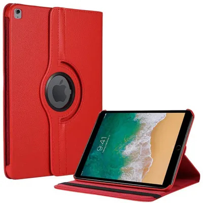Image de Coque pour iPad Air 3 10,5 Pouces / iPad Pro 10,5 Pouces, Etui Rotatif 360° Multi-Angle Rouge