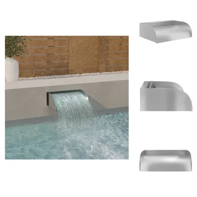 Produktbild von vidaXL Wasserfall mit LEDs 45x34x14 cm Edelstahl 304 - Brunnen & Wasserfälle