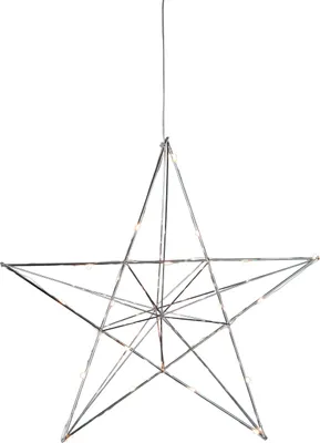 Produktbild von EGLO LED Weihnachtsdeko mit Dekostern zum Aufhängen, Hängedekoration Weihnachten mit Timer, Fenster Weihnachtsstern hängend aus Metall, warmweiß