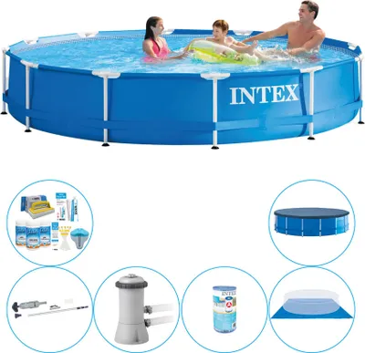Obrázek produktu pro Bazén včetně příslušenství - Intex Kovový rám kulatý 366x76 cm