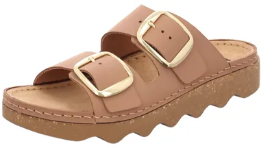 Produktbild von Rohde Damen Pantolette Leder Zweischnaller mit Plateausohle Alassio 6229, Größe:40 EU, Farbe:Braun