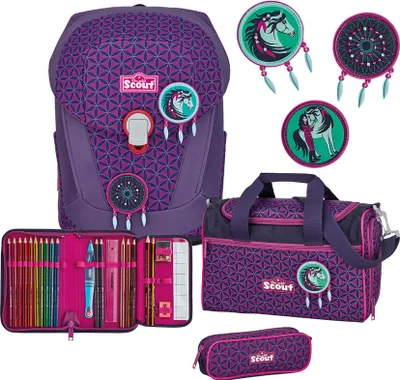 Produktbild von Scout Sunny II Schulranzen Set 4-tlg. Superflash Dreamcatcher