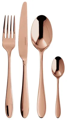 Image de Sambonet Velvet Acier inoxydable/PVD Cuivre Couverts 24pcs.Vh. S0196-S00018-S0037 52712C81