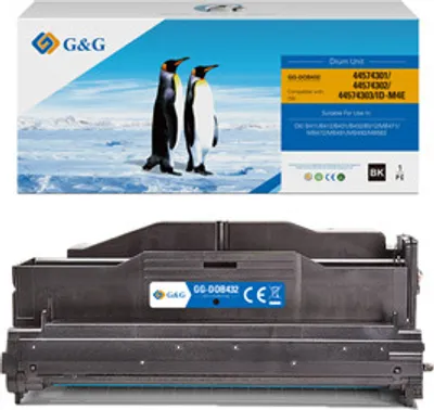 Image de Tambour compatible G&G à partir de 44574302, noir, 25000s