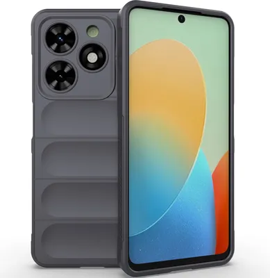 Produktbild von Handyhülle für Tecno Spark 20C Weich TPU Silikon Stossfest Anti-rutsch Hülle Dunkelgrau