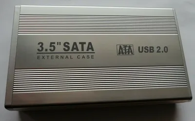 Produktbild von Festplattengehäuse 3,5 ZOLL EXTERN SATA HDD FESTPLATTE GEHÄUSE USB 2.0 Silber