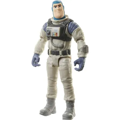 A full-body shot of a Buzz Lightyear action figure.