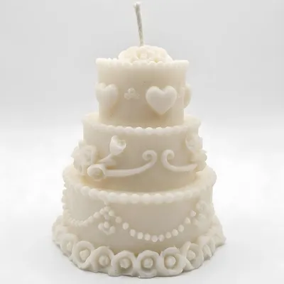 Image de Bougie Gâteau Blanc / Vanille - NOBAMO KP40272