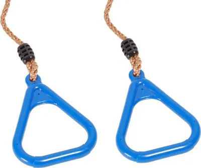 Produktbild von GARTEN-NEXT Turngeräte Turnringe aus Kunststoff Zubehör für Spielplatz Turnen Gymrings BLAU