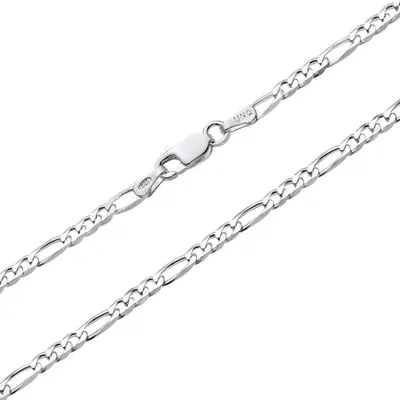 Produktbild von 925 Silber Figarokette 3,5mm Länge wählbar inkl Etui FK0035 Länge 55cm