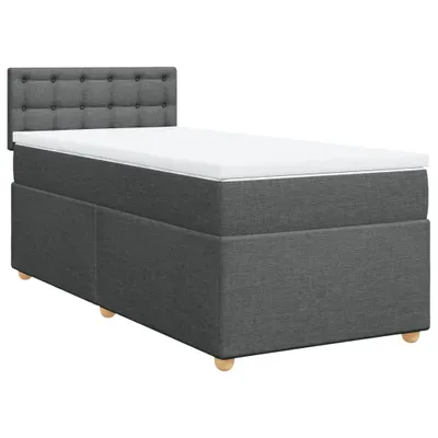 Produktbild von Boxspringbett mit Matratze Dunkelgrau Stoff
