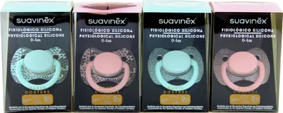 Image de Suavinex - Sucette rose Haute Couture n° 1 (0-4 mois)