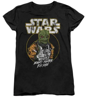 Image de T-shirt pour femme, Star Wars, "Chasseur de primes à louer", modèle TV41319 (Taille S), couleur noire