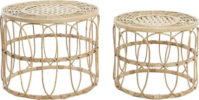 Produktbild von Satz mit 2 Tischen DKD Home Decor Braun 50 x 50 x 40 cm 50 x 50 x 41,5 cm