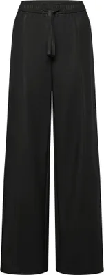 Produktbild von Damen Schlupfhose Lederoptik Schwarz mit weitem Bein Größe 44