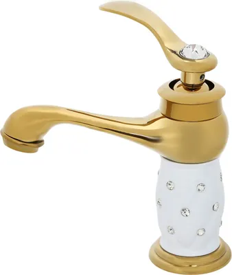 A single faucet on a white background.