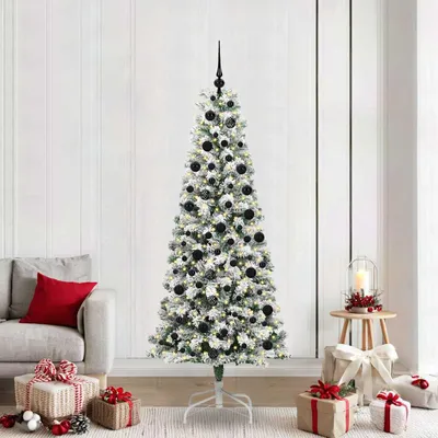 Obrázek produktu pro Maison Exclusive - Umělý skládací vánoční stromek zelený a bílý 210 cm