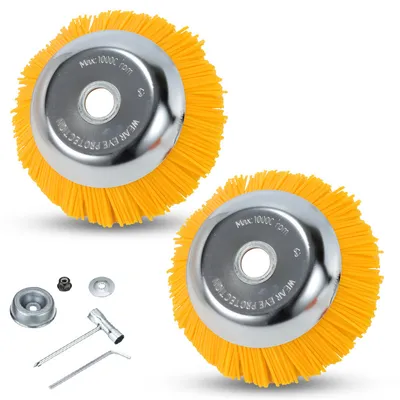 Produktbild von Peviasot Unkrautbürste 2er Nylon Freischneideraufsatz 25,4x200mm Nylonbürste Für Stihl Motorsense Freischneider