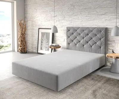Produktbild von DELIFE Boxspringgestell Dream-Great Mikrofaser Grau 120x200 cm