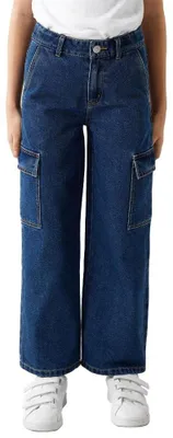 Image de name it - NKFROSE HW WIDE CARGO JEANS 6190-BS NOOS - Denim bleu foncé - 140