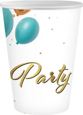 Produktbild von Papierbecher „Party“, 250 ml, 6er-Pack – Godan