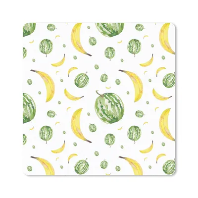 Produktbild von MuchoWow® Mauspad Mousepad Wassermelonen - Bananen - Schablonen 30x30 cm - Mousepads - Maus Mat - Pad - Mausunterlage - Gaming