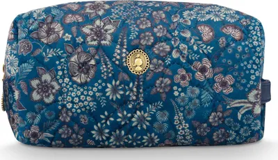 Produktbild von Pip Studio Kulturbeutel Coco Cosmetic Bag Quilted Daisy Dreams Blue blau