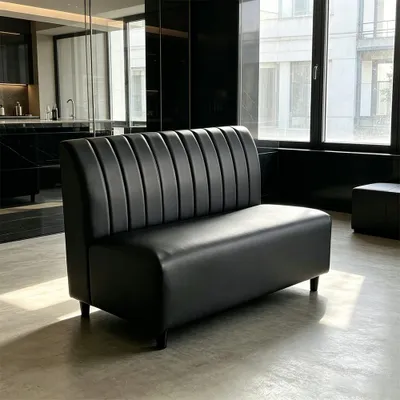 Produktbild von 360Home Gastro Sitzbank Dinerbank Sofa Gastronomiemöbel Cafe Bar Restaurants Hotel Einrichtung Stuhl 120*65*85cm 【A28-91 】Schwarz