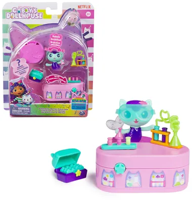 Produktbild von Gabby's Dollhouse DREAMWORKS - Bobble Kitty Möbel Pack von Meerkätzchen, Katzen-Figur mit Puppenhausmöbeln und Zubehörteilen, Aktion/Abenteuer, 3 Jahr(e), Mehrfarbig