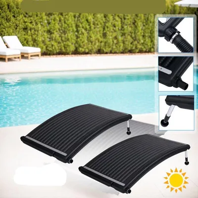 Imagen del producto de Panel de calentamiento solar - Calentador solar para piscinas - Eficiente energéticamente - Fabricado en HDPE y aluminio - 110x65 cm