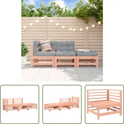 Produktbild von The Living Store 3-tlg. Garten-Lounge-Set Massivholz Douglasie
