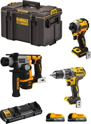 Image de Kit DeWALT DWK303PS (DCH172 + DCF850 + DCD796 + 2 x 1.7 Ah + DCB132 + DS400)