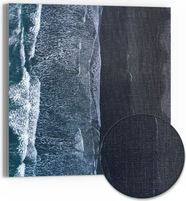 Produktbild von DEQORI Hybrid Leinwand Bild 50x50 cm 'Meereskontraste' Wandbild Glas flach modern