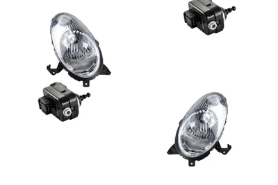 Productafbeelding van Johns, koplampen geschikt voor Nissan Micra K12 (2003-2005), H4, links en rechts, inclusief servomotor