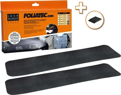 Produktbild von 2x Lack Schutzfolie Einstiegsbereich Schwarz 12x45cm