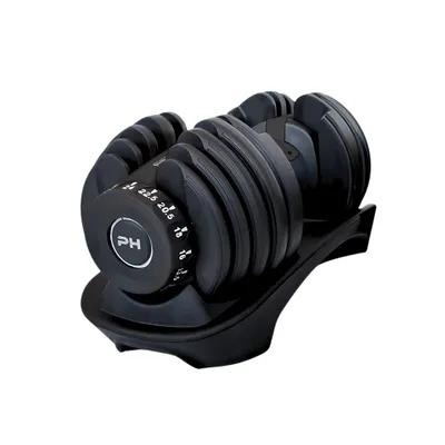 Produktbild von PH Fitness Verstellbare Hantel 24KG Schwarz - 1 STÜCK - Smart Hanteln - Adjustable Dumbbells von 2,5 bis 24 kg - 15-in-1 Kurzhantel Dumbells
