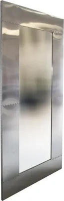 Produktbild von Casa Padrino Flugzeug Design Auminium Wandspiegel 200 x 80 - Vintage Flieger Möbel Metall Spiegel