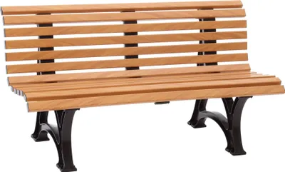 Produktbild von Blome Gartenbank Helgoland 3-Sitzer, Pflegeleichte Kunststoff, mit 13 Mehrkammerprofilen, 2 Standfüßen & Lehne, Holzoptik