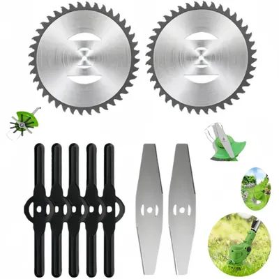 Produktbild von Rasenmäher Messer Ersatz-Trimmerklingen, geeignet für kabellosen Rasentrimmer, batteriebetriebene Rasenkantenschneider-Aufsätze