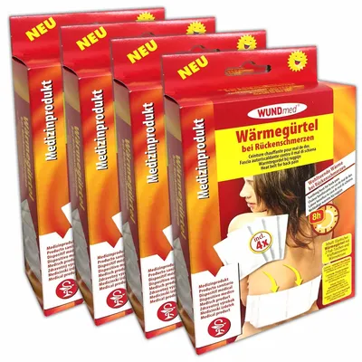 Produktbild von 4er Set Wärmegürtel mit 16 Wärmekissen Wärme Rückengurt Heizkissen Wärmepads