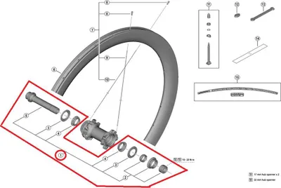 Produktbild von SHIMANO Nabenachse komplett WH-R9270-C36-TL-F 12 mm - moderne Ausführung.