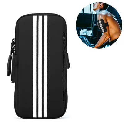 Produktbild von Armband Armtasche, Rennen Outdoor Armband Handytasche Multifunktionale Doppel Armtasche Armbinde für Handy Bis zu 6.0", iPhone XS X 8 7 6 6S Plus, Galaxy S10 S9 Plus S10E S9 S8 S7