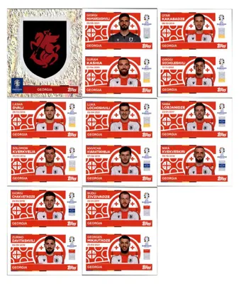 Image de UEFA EURO 2024 Allemagne - Autocollants à collectionner - Pack équipe - Géorgie
