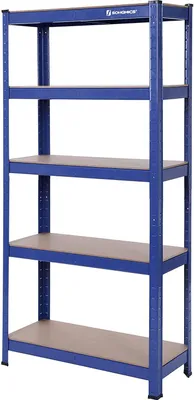 Produktbild von SONGMICS Lagerregal 150 x 75 x 30 cm bis 650 kg belastbar 5 verstellbare Ablagen Schwerlastregal Werkstattregal Kellerregal Regal aus Metall Steckregal Werkstattregal Keller Garage blau GLR30Q